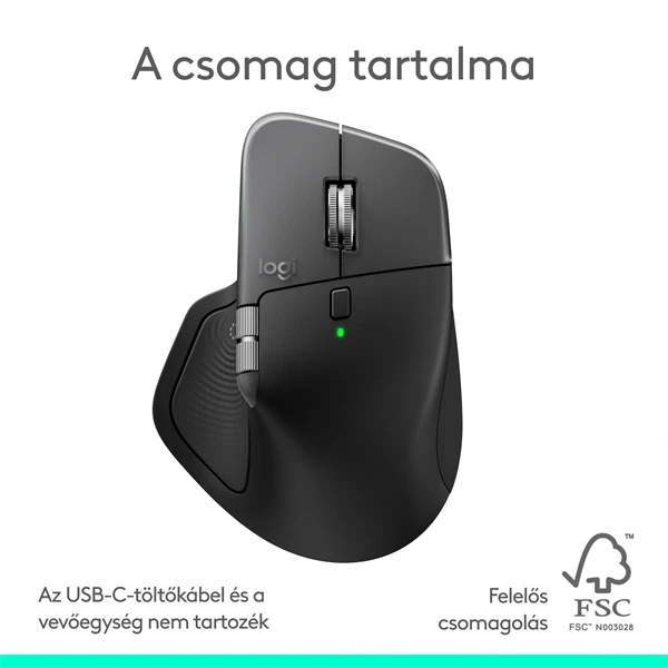 Logitech MX Master 4 for MAC vezeték nélküli fekete egér
