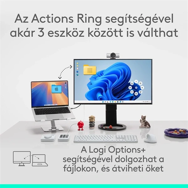 Logitech MX Master 4 vezeték nélküli halványszürke egér