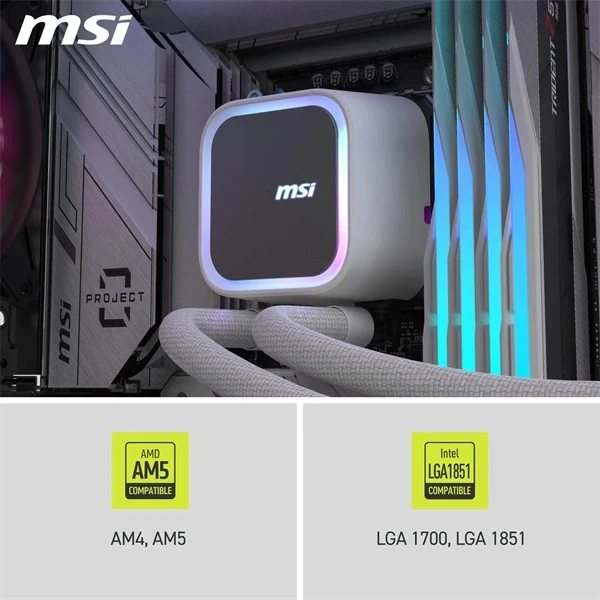 MSI Coreliquid A13 240 fehér vízhűtéses processzor hűtő