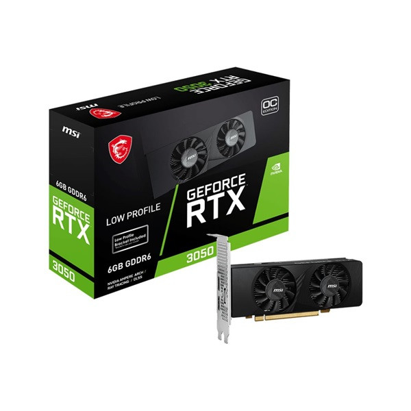 MSI nVIDIA RTX 3050 LP 6GB DDR6 OC PCI-Ex16x videokártya