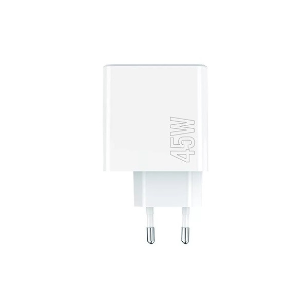 Maxlife ML081094 45W 2xType-C + USB fehér gyorstöltő adapter