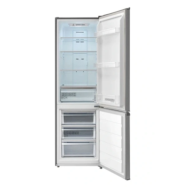 Midea MDRB380FGE02A inox, alulfagyasztós, Hűtő: 199L, Fagyasztó:71L, No frost hűtőszekrény