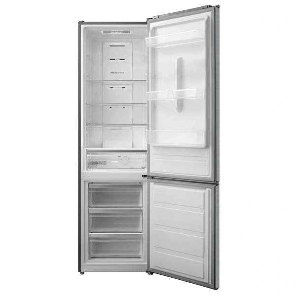 Midea MDRB489FGD46O inox, alulfagyasztós, Hűtő: 247L, Fagyasztó:83L, No frost hűtőszekrény
