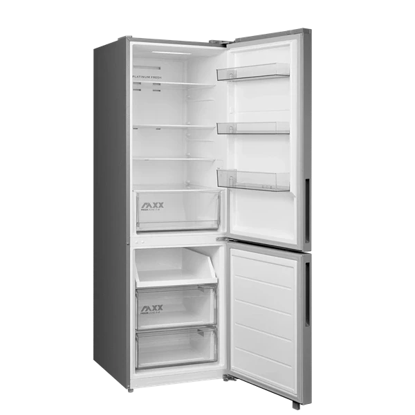 Midea MDRB548MME46 inox, alulfagyasztós, Hűtő: 271L, Fagyasztó:130L, No frost hűtőszekrény