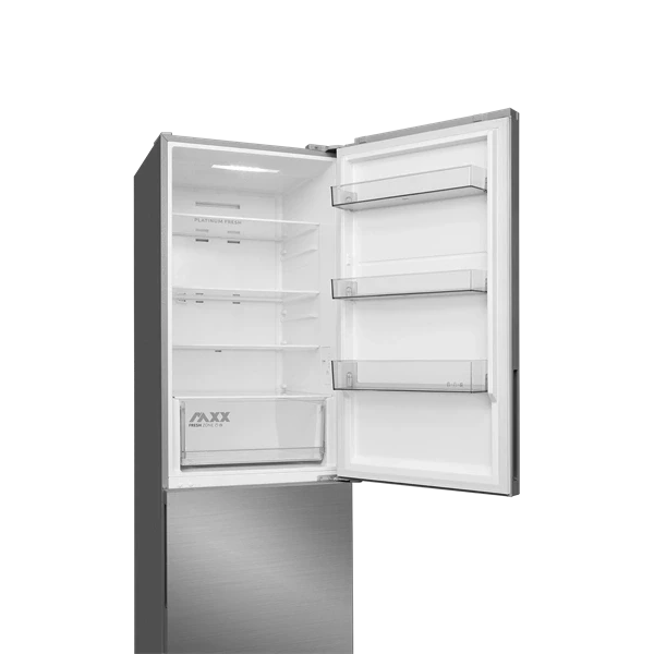 Midea MDRB548MME46 inox, alulfagyasztós, Hűtő: 271L, Fagyasztó:130L, No frost hűtőszekrény