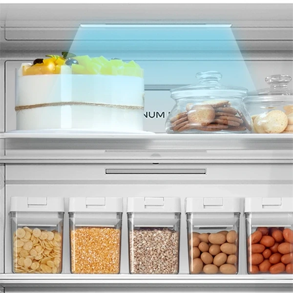 Midea MDRB548MME46 inox, alulfagyasztós, Hűtő: 271L, Fagyasztó:130L, No frost hűtőszekrény