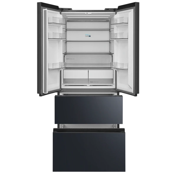 Midea MDRF600BIE70 inox, négyajtós, Hűtő:276L, Fagyasztó:159L, No frost hűtőszekrény