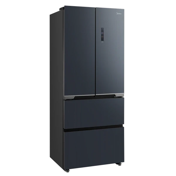 Midea MDRF600BIE70 inox, négyajtós, Hűtő:276L, Fagyasztó:159L, No frost hűtőszekrény