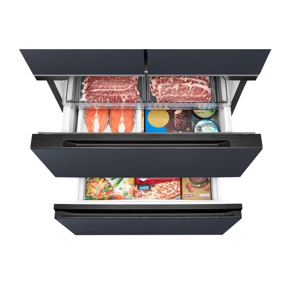 Midea MDRF600BIE70 inox, négyajtós, Hűtő:276L, Fagyasztó:159L, No frost hűtőszekrény