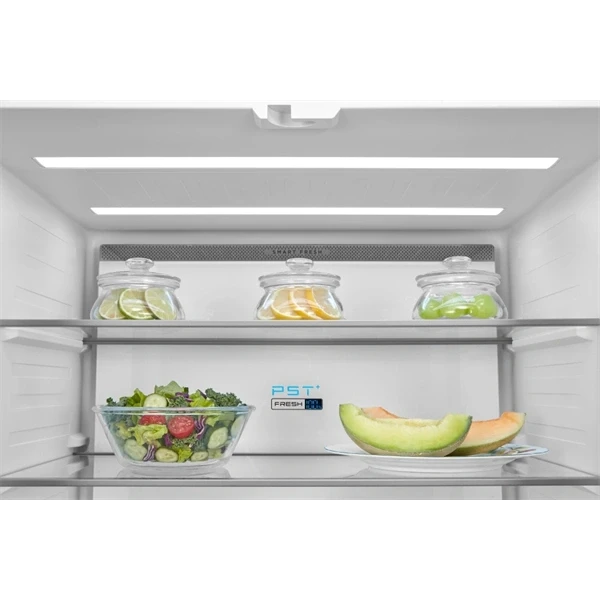 Midea MDRF600BIE70 inox, négyajtós, Hűtő:276L, Fagyasztó:159L, No frost hűtőszekrény