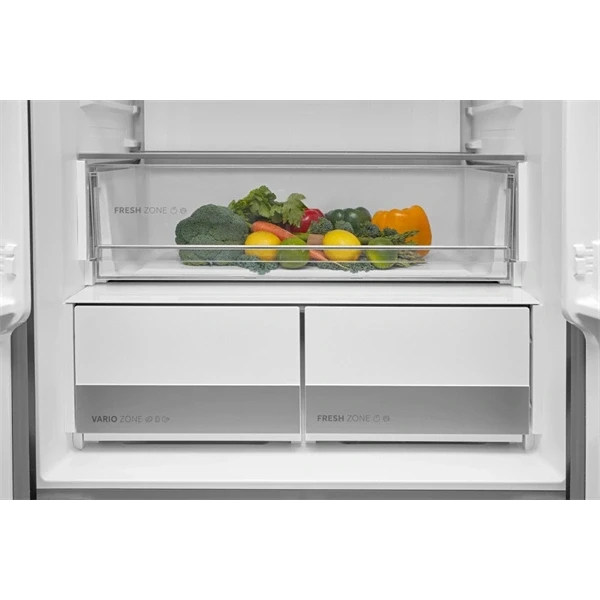 Midea MDRF600BIE70 inox, négyajtós, Hűtő:276L, Fagyasztó:159L, No frost hűtőszekrény