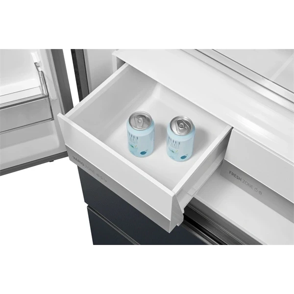 Midea MDRF600BIE70 inox, négyajtós, Hűtő:276L, Fagyasztó:159L, No frost hűtőszekrény