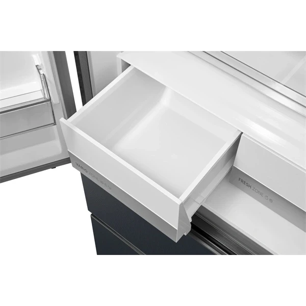 Midea MDRF600BIE70 inox, négyajtós, Hűtő:276L, Fagyasztó:159L, No frost hűtőszekrény