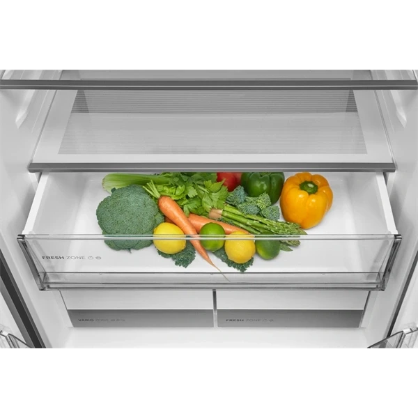 Midea MDRM587BIE70 inox, négyajtós, Hűtő:276L, Fagyasztó:150L, No frost hűtőszekrény