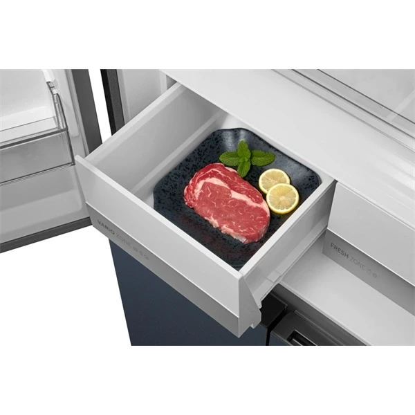 Midea MDRM587BIE70 inox, négyajtós, Hűtő:276L, Fagyasztó:150L, No frost hűtőszekrény