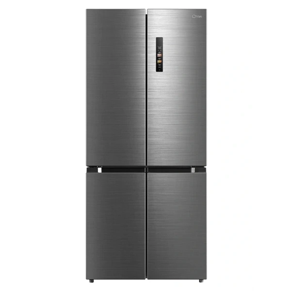 Midea MDRM691FIE46 inox, négyajtós, Hűtő:345L, Fagyasztó:170L, No frost hűtőszekrény