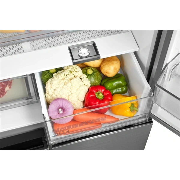 Midea MDRM691FIE46 inox, négyajtós, Hűtő:345L, Fagyasztó:170L, No frost hűtőszekrény