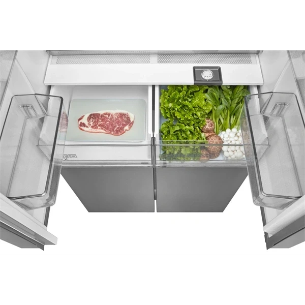 Midea MDRM691FIE46 inox, négyajtós, Hűtő:345L, Fagyasztó:170L, No frost hűtőszekrény