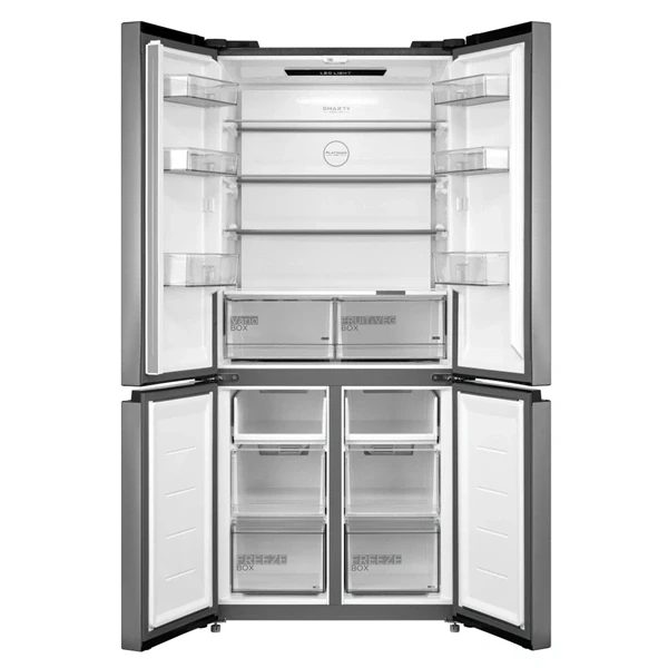 Midea MDRM691FIE46 inox, négyajtós, Hűtő:345L, Fagyasztó:170L, No frost hűtőszekrény