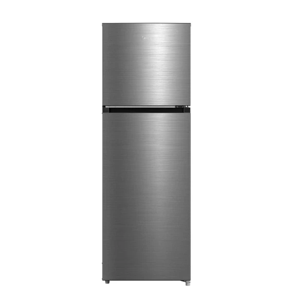 Midea MDRT385MTE46 inox, felülfagyasztós, Hűtő:206L, Fagyasztó:60L, No frost hűtőszekrény