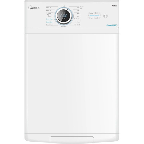 Midea MF100T70BA10/W-HR fehér, felültöltős, max.1200ford., 7 kg, mosógép