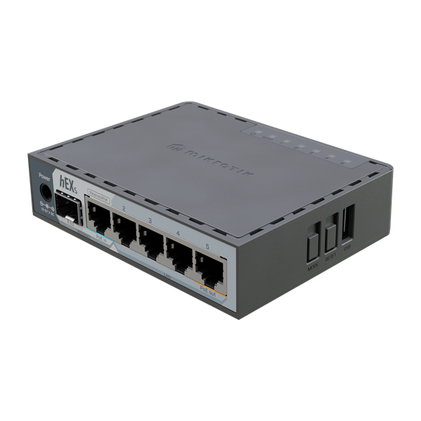 MikroTik hEX S (2025 verzió) E60iUGS L4 512MB 5xGbE LAN 1x2.5 GbE SFP port router