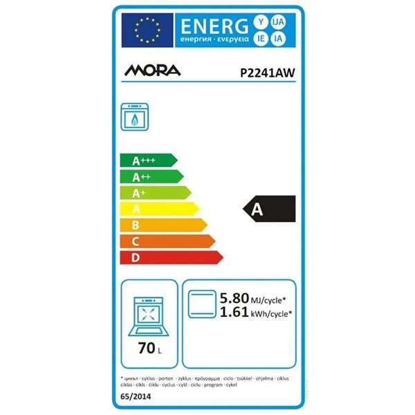 Mora P2241AW fehér gáztűzhely