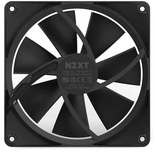 NZXT 140 mm Aer RGB 3 Double fekete hűtőventilátor