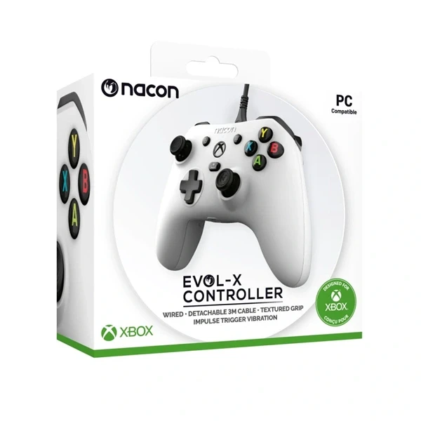 Nacon 2808829 Evol-X Xbox vezetékes fehér kontroller