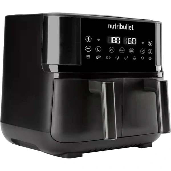 Nutribullet Twin Drawer NBA081B fekete forrólevegős sütő