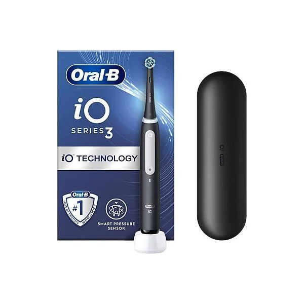 Oral-B iO3 Series Black elektromos fogkefe + utazó tok