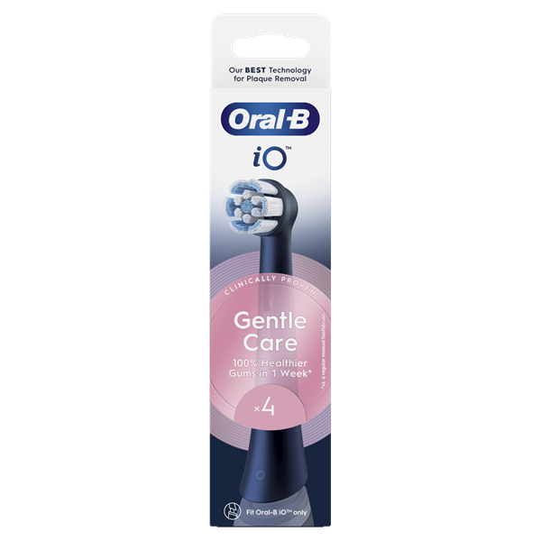 Oral-B iO Gentle Care Black 4 db-os RB fogkefefej szett - új