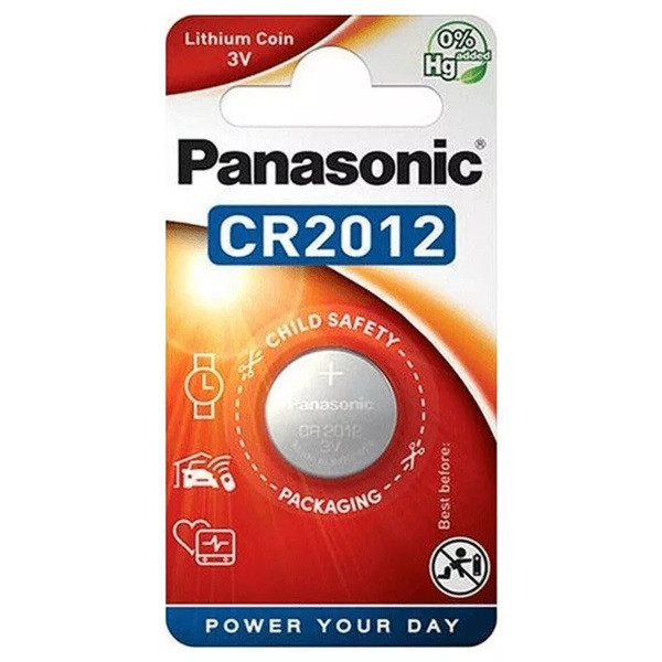 Panasonic CR2012 3V lítium gombelem 1db/csomag Panasonic CR2012 3V lítium gombelem 1db/csomag