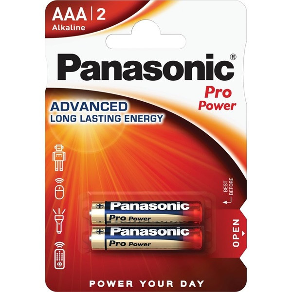 Panasonic LR03PPG/2BP 1,5V AAA/mikro tartós alkáli elem 2 db/csomag Panasonic LR03PPG/2BP 1,5V AAA/mikro tartós alkáli elem 2 db/csomag