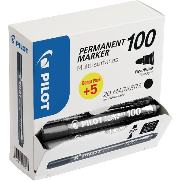 Pilot BT 100 20 db/csomag fekete permanent marker Pilot BT 100 20 db/csomag fekete permanent marker
