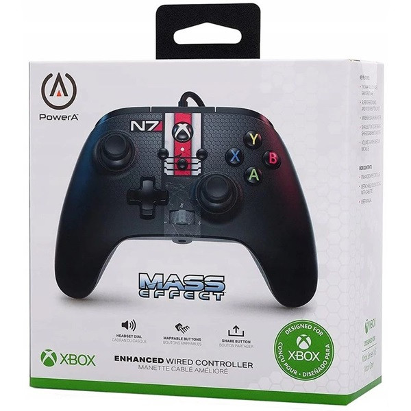 PowerA 1524523-01 Enhanced Xbox Series X|S/Xbox One/PC vezetékes Mass Effect N7 kontroller