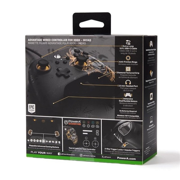 PowerA XBGP0238-01 Advantage Xbox Series X|S/Xbox One/PC Fortnite: Mideas vezetékes kontroller