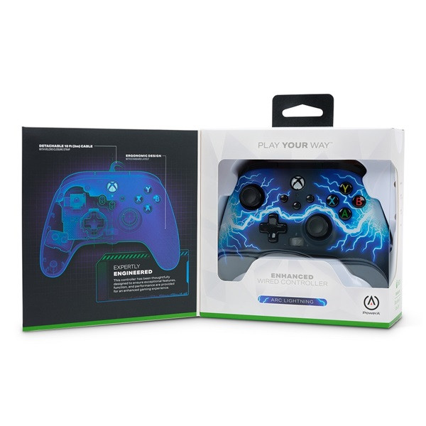 PowerA 1521745-01 Enhanced Xbox Series X|S/Xbox One/PC vezetékes Arc Lightning kontroller