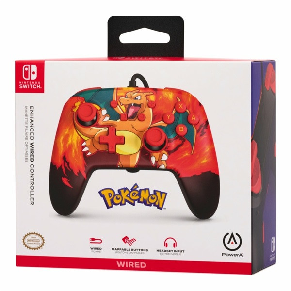 PowerA NSGP0040-02 Enhanced Nintendo Switch vezetékes Pokémon: Charizard Vortex kontroller PowerA NSGP0040-02 Enhanced Nintendo Switch vezetékes Pokémon: Charizard Vortex kontroller