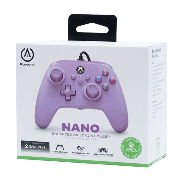 PowerA XBGP0025-01 Nano Kids Enhanced Xbox Series X|S/Xbox One/PC vezetékes lila kontroller