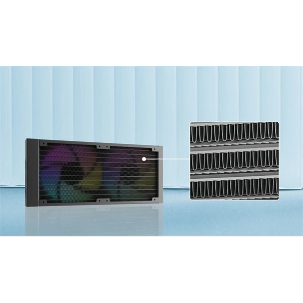 RAIDMAX LM240 240mm ARGB+LCD fekete vízhűtéses processzor hűtő