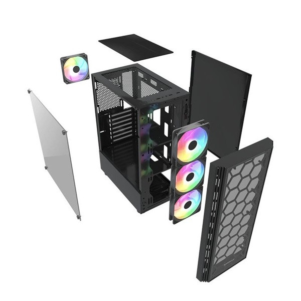 RAIDMAX V152 fekete (táp nélküli) ablakos ATX ház