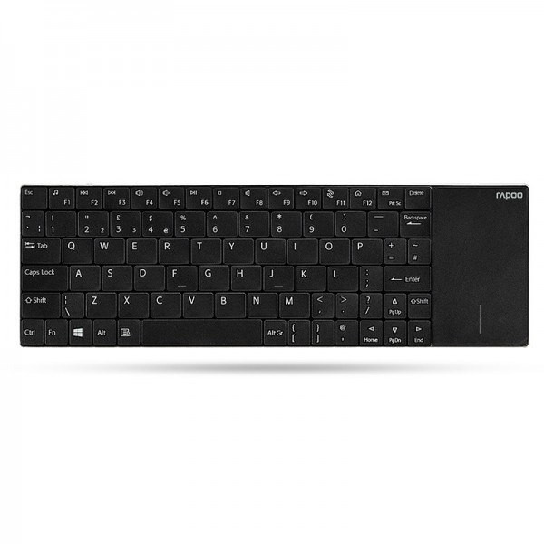 Rapoo 00157233 "E2710" HUN fekete vezeték nélküli Touchpad billentyűzet