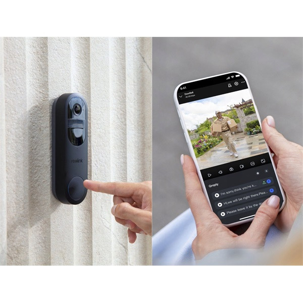 Reolink D340B /4MP/H264/PIR Detection/Dual-Band/ember felismerés/SD kártya/7000mAh/Akkumulátoros WiFi okoscsengő