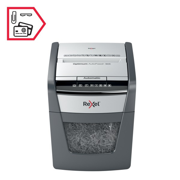 Rexel Optimum AutoFeed+ 50X konfetti automata iratmegsemmisítő