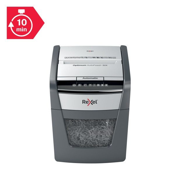 Rexel Optimum AutoFeed+ 50X konfetti automata iratmegsemmisítő