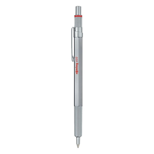 Rotring 600 1,0mm ezüst nyomógombos golyóstoll Rotring 600 1,0mm ezüst nyomógombos golyóstoll