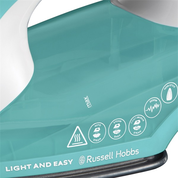 Russell Hobbs 26470-56/RH Light&Easy türkizkék-fehér gőzölős vasaló Russell Hobbs 26470-56/RH Light&Easy türkizkék-fehér gőzölős vasaló
