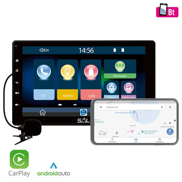 SAL VB X1000 9" USB/microSD/Bluetooth/AUX/AM/FM smart autóhifi fejegység