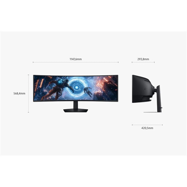 Samsung 49" G9 G91F DQHD VA 144Hz HDMI/DP/USB ívelt gamer monitor